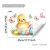 M20776 Huevo de Pascua Flor Creativa Mariposa Pegatina de Pared de Pascua Habitación Sala de Estar Decoración Festiva Pegatina de Pared Autoadhesiva Pvc