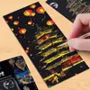 Papel de Arte Rasca DIY Hecho a Mano Castillo Creativo Noche Colorida Arte Anti-Estrés Papel para Rascar