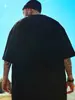 250G Manga Curta Pesada Masculina e Feminina Algodão Solto plus size oversize Hip Hop Europeu e Americano Verão Top Americano Novo