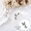 Accesorios para Arte de Uñas de Mariposa Plateada Lujo Ligero Moño Tridimensional Metal Alas de Mariposa Grande Adornos de Diamantes para Uñas Explosiones de Celebridad de Internet