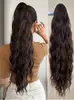 Onda de agua transfronteriza esponjoso elegante volumen de cabello para mujer cordón cola de caballo alambre de alta temperatura de 26 pulgadas fabricantes mayorista cabello