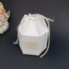 Papel Marrom para Embalagem Caixa de Doces de Casamento Lembrancinha de Casamento Caixa Hexagonal Yurt Mongol Criativa Branca Adesivo DIY Caixa de Doces Simples