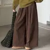 Nueva colección de otoño para niñas: Conjunto de suéter tipo chal estilo coreano y pantalones de pana de pierna ancha, suéter de punto grueso tipo pullover y pantalones rectos