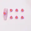 Bestseller transfronterizo 5mm flor pequeña colorida suculenta accesorios para arte de uñas resina piezas pequeñas pinzas para el pelo, pendientes, decoraciones de uñas DIY