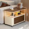 Mesa de Café Multifuncional Móvil Usada para Sala de Estar Wind Apartamento Pequeño en Casa Sofá con Ruedas Gabinete Lateral Mesa Lateral Mesa Pequeña