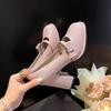 Zapatos Mary Jane de tacón alto grueso con lazo, nuevos de verano 2024, zapatos de vestir para mujer, gran cantidad Congyou