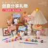 Muñecos de Yeso Pintables para Niños Empaquetados Individualmente Juguetes para Colorear DIY Regalos de Jardín de Infancia Puestos del Mercado Nocturno del Parque