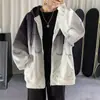 Suéter sudadera para hombre primavera y otoño tie-dye color degradado abrigo cárdigan estilo Hong Kong ins top holgado moderno ropa