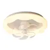 Luminária de ventilador de teto redonda simples a energia eólica grande para quarto infantil, quarto e escritório, com oscilação de 360 graus