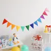 Festa de Inauguração do Jardim de Infância Decoração de Sala Bandeirinhas Triangulares Arranjo de Primeiro Aniversário Infantil Guirlanda Banner Fio para Pendurar Bandeirinhas