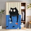 Cortina para Armario de Gato Negro Pequeño Cortina de Gabinete Sin Puerta Cortina Cortina Cortina para Librero Cortina Antipolvo Cortina para Estante de Almacenamiento de Artículos Varios
