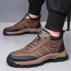 Sapatos de Cano Alto de Algodão Transfronteiriços, Botas de Neve Quentes de Veludo de Inverno, Sapatos Externos Espessados para Homens Resistentes ao Frio do Nordeste Antiderrapantes com Solado Grosso