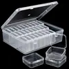 Caixa de Armazenamento de Miçangas Perler Transparente com 30 Compartimentos Conjunto de Caixas Grande Capacidade Caixa Organizadora Dividida Plástico Multifuncional Caixa de Armazenamento à Prova de Poeira