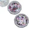 Decorações de Arte para Unhas com Lantejoulas Estrela Dopamina, Tendência Popular Online, Estilo Menina, Glitter para Unhas Estrela de Cinco Pontas em Cor Mista