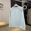 Camiseta de Manga Longa Glacier Blue de Secagem Rápida para Homens e Mulheres, Roupa Fina de Outono para Esportes ao Ar Livre com Proteção Solar, Top Refrescante e Respirável para Ciclismo