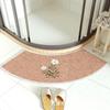 Alfombra Curva para la Puerta del Baño, Cabina de Ducha, Alfombra Absorbente Creativa Personalizada, Separación de Seco y Húmedo en el Baño, Felpudo Antideslizante