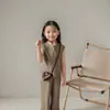 Conjunto de Canalé para Niña Nuevo Atuendo de Verano Conjunto de Dos Piezas Casual, Fresco, Cómodo Chaleco sin Mangas y Pantalones Largos en Seda de Hielo