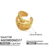 Joyería Transfronteriza Europea y Americana Anillo Hueco de Línea Geométrica de Acero Inoxidable Accesorio de Mano Simple de Moda Personalizado Chapado en Oro Real de 18 Quilates