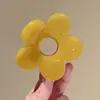Pinza para el Cabello de Flor Amarilla Jelly de Verano para Mujer, Pasador de Nuevo Estilo para Recogido en la Parte Posterior de la Cabeza, Accesorio para el Cabello de Alta Gama y Elegante
