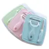 Nueve likes cuchillo de cocina cuchillo de acero inoxidable juego de tres piezas Regalo Regalo juego de cuchillos para fruta tabla de cortar color caramelo nórdico