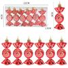 Decoración de Caramelo Plano Colorido Galvanizado Navideño Regalo Paleta Plana Colgante Navideño