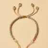 Nuevo Pulsera Semiterminada Tejida a Mano de Hilo de Algodón Trenzado de Cuatro Hilos Estilo Xizang en Estilo Chino, Adecuada para Ensartar Cuentas