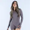 Traje de Yoga de una Pieza sin Espalda de Cintura Alta con Sensación de Segunda Piel para Mujer, Secado Rápido, Transpirable, Sin Costuras, Ajustado, Diseño Sexy sin Espalda