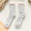 Calcetines de Terciopelo Coral de Otoño e Invierno para Mujer Calcetines Simples Japoneses Gruesos de Media Caña Forrados de Felpa Color Sólido Pila Calcetines de Moda Trendy al Por Mayor
