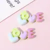 Accesorios de Resina Multicolores Brillantes de Dibujos Animados con Letras de Amor para DIY en Pinzas para el Cabello, Fundas de Teléfono, Botellas de Agua y Adornos para el Cabello al por Mayor