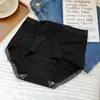 Pantaletas de Modal Sin Costuras para Niña con Refuerzo de Seda de Morera, Cintura Alta Elástica de Encaje, de Cintura Media, Bragas Ajustadas a la Cadera para Mujer
