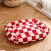 Nueva Cama Gruesa Cálida de Pana Rayada de Alta Calidad con Piel Sintética de Conejo para Mascotas Cama para Gatos Cama para Perros Esterilla para Perros Venta al por Mayor