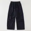 Conjunto de outono estilo americano para meninas, conjunto listrado falso de duas peças, novo modelo 2026, top infantil com patchwork de desenho animado e calça cargo casual