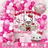 Set de Decoración de Cumpleaños para el Primer Cumpleaños de Bebé Niño, Globos de Papel de Aluminio, Pared de Fondo de Moda, Póster de Dibujos Animados, Juego de Telas de Fondo