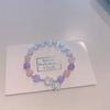 Pulseira de Cristal de Pedra Natural em Pó Ametista Lavanda para Meninas Prata Pura S925 Não Desbota Alta Qualidade Opala Presente