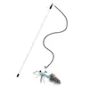 Gato Divertido Insecto Palo Gato Auto-Felicidad y Alivio del Aburrimiento Alambre de Acero Cabeza de Repuesto Juguete para Aliviar el Aburrimiento Mariposa Libélula Ventas Directas de Fábrica
