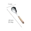 Aço inoxidável espátula 304 conjunto de utensílios de cozinha doméstico cabo de madeira espátula colander cozinha cozinhar espátula conjunto colher de panela quente