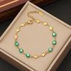 Nueva Joyería Transfronteriza, Pulsera Personalizada Ojo de Aceite, Pulsera de Corazón a la Moda, Pulsera de Acero Inoxidable B375