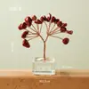 Árbol de Cristal Natural, Árbol de la Fortuna de Citrino, Base de Vidrio, Cuenco del Tesoro, Decoración para Oficina en Casa, Adorno Atractor de Riqueza