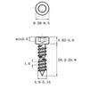 Tornillos para roscar con cabeza cilíndrica y hexágono interior 304 acero inoxidable cabeza de copa hexágono interior tornillos para muebles M2M2.6M3M3.5