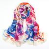 Cachecol de Lã Pintado à Mão, Dupla Utilização como Xale para Proteção contra o Frio, Gola Térmica Feminina para Outono e Inverno, Design Personalizado Pintado à Mão com Plantas e Flores Artesanais