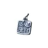 Plata Pura S999 Carácter Chino Retro de la Suerte Suceden Cosas Buenas Colgante de Cuenta Espaciadora Pulsera de Joyería DIY Accesorios de Plata