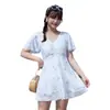 Traje de baño casual para mujer, estilo de una pieza con falda, nuevo modelo 2026, para estudiantes y adultos, traje de baño con protección solar para aguas termales y piscina, venta al por mayor