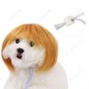Peluca nueva para mascotas tocado para gato y perro con flequillo bob accesorios divertidos para el pelo de mascotas accesorios de cosplay para mascotas