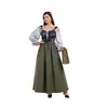 Halloween Novo Vestido Medieval Retro Europeu e Americano de Um Ombro Fantasias para Festival Cultural Apresentação Artística
