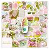 51 adesivos de graffiti estilo ins rosa e verde pequenos frescos adesivos decorativos goo card estilo ins para capa de celular copo d'água adesivos para diário