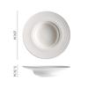 Plato para Espagueti de Cerámica Blanca Pura Plato OVNI Plato Sombrero de Paja Tazón Plato para Espagueti Plato para Sopa Occidental Vajilla para Restaurante Occidental