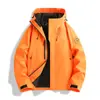 Chaqueta Luotuo estilo mismo azul montaña para hombre, chaqueta de montañismo de carcasa dura a prueba de viento e impermeable tres en uno para exteriores, abrigo cálido para mujer