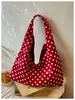 Bolso de Hombro Nuevo Estilo Coreano Ins de Puntos Negros y Blancos 2025 para Mujer, Bolso de Mano Versátil de Moda, Bolsa de Compras con Diseño Único