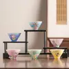 Taza Maestra Esmaltada Pequeña de 6 Tazas Cerámica Taza de Té de Alta Gama Exquisito Juego de Té Taza de Invitado Taza de Té Recuerdo
