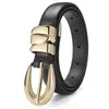 Cinto Feminino Semi-redondo Retrô Cinto Decorativo Feminino Couro Bovino Dupla Face Requintado Para Todas as Ocasiões Capa de Cintura Calças